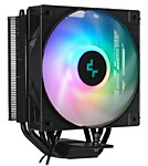Кулер CPU DEEPCOOL AG400 BK ARGB, 220W, 4мед.тр, 4PIN, черный, сок.1200, 1700, 115*, АМ4, AM5 б/у